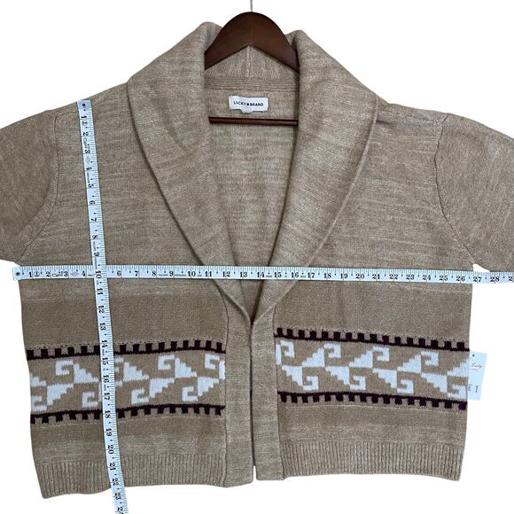 Lucky Brand Cardigan Sweater Womens Size XL Aztec Western Shawl Collar NWT - Picture 3 of 9